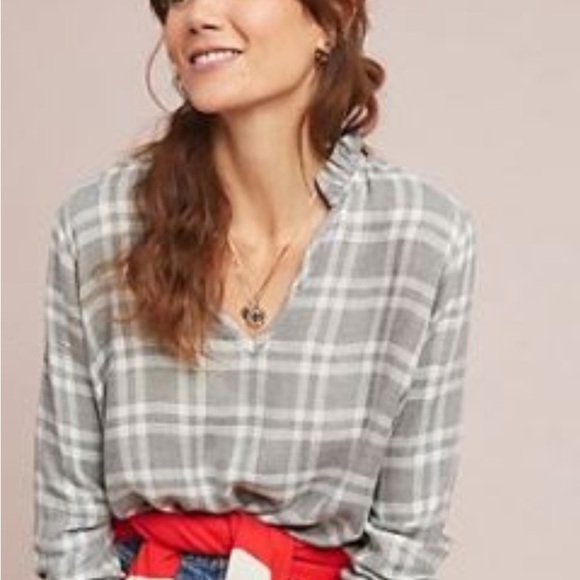 NWT Cloth & Stone by Anthropologie Flannel Shirt. Size Small - Picture 1 of 9